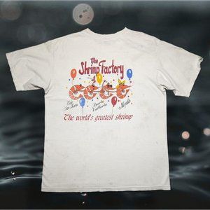 The Shrimp Factory Vintage Distressed Party Cabo Dad T-shirt sz L